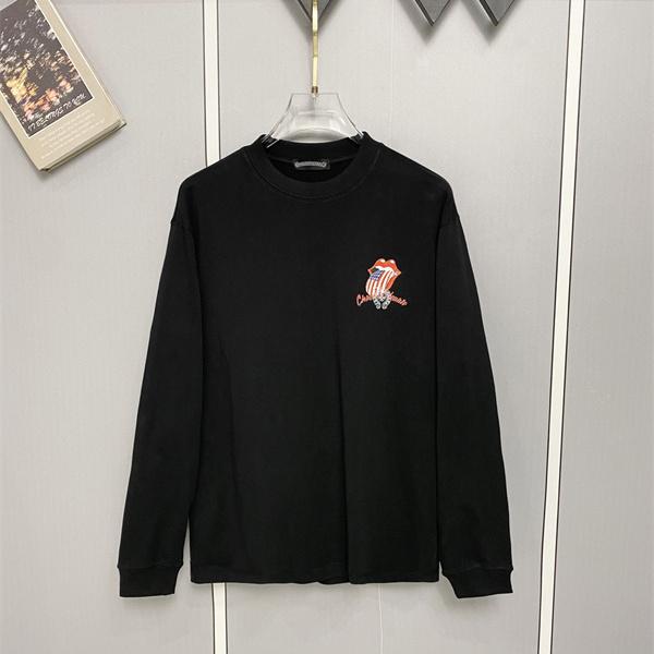 人気上昇 CHROME HEARTS × THE ROLLING STONES クロムハーツ × ザ・ローリング・ストーンズ コピー クルーネックトップス ミニグラフィック 2色展開