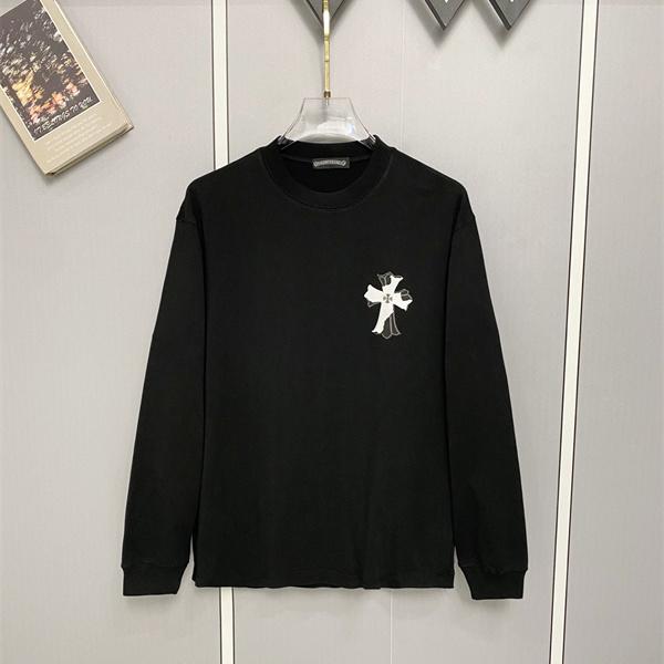 人気上昇 CHROME HEARTS クロムハーツ コピー メンズ 長袖トップス エンブレムクロス ゴシックグラフィック 着映え