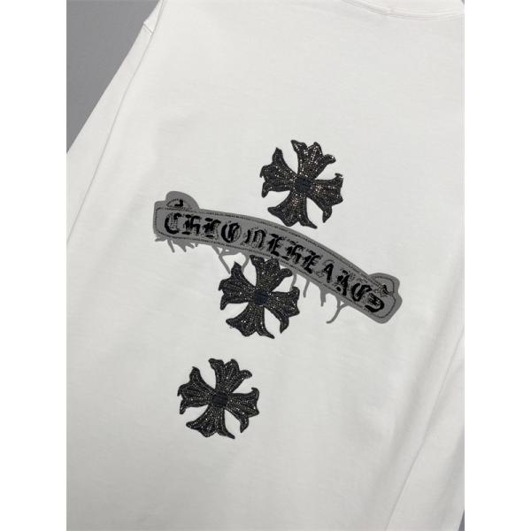 CHROME HEARTS クロムハーツ コピー メンズ ロングスリーブTシャツ 注文集中 トリプルクロス バックエンブレム