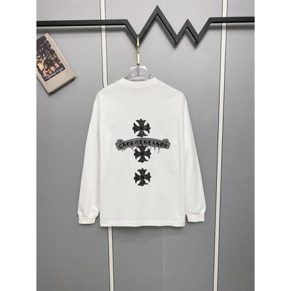 CHROME HEARTS クロムハーツ コピー メンズ ロングスリーブTシャツ 注文集中 トリプルクロス バックエンブレム