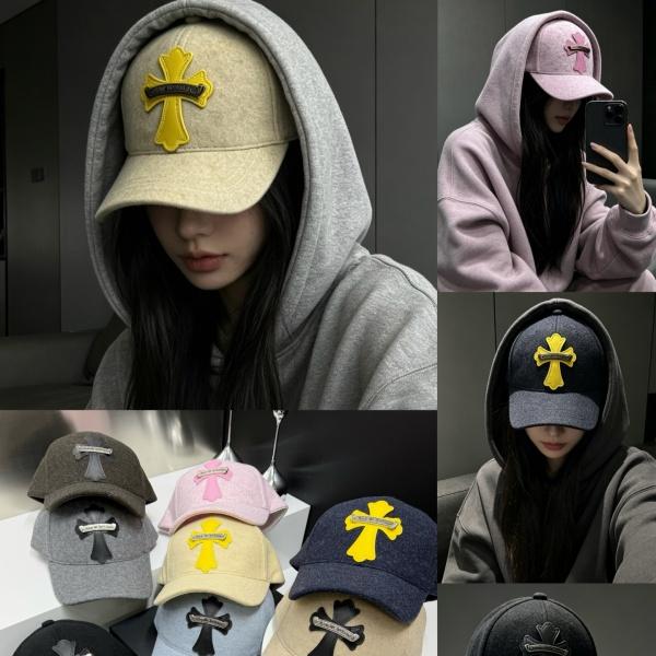 CHROME HEARTS  激安 注目度急伸 クロスパッチ ベースボールキャップ メタルプレート立体装飾 存在感アップ ユニセックス