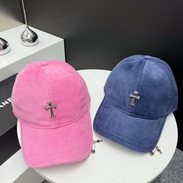 CHROME HEARTS  激安 売れ筋候補 立体クロス メタルアクセント コーデュロイキャップ こなれ見え デイリー主役帽子