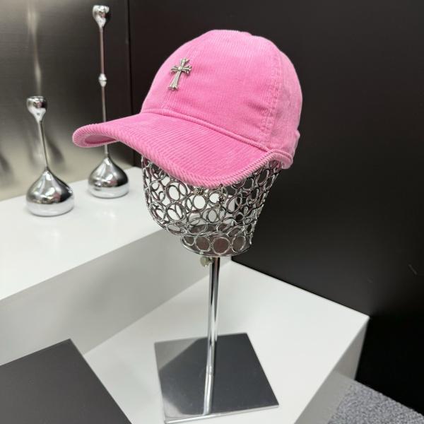CHROME HEARTS  激安 売れ筋候補 立体クロス メタルアクセント コーデュロイキャップ こなれ見え デイリー主役帽子