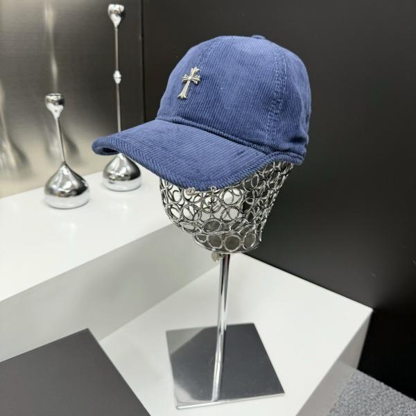 CHROME HEARTS  激安 売れ筋候補 立体クロス メタルアクセント コーデュロイキャップ こなれ見え デイリー主役帽子