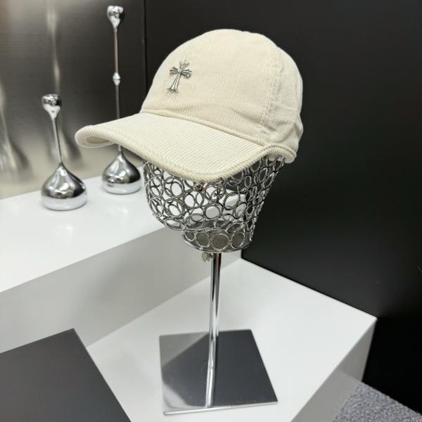 CHROME HEARTS  激安 売れ筋候補 立体クロス メタルアクセント コーデュロイキャップ こなれ見え デイリー主役帽子