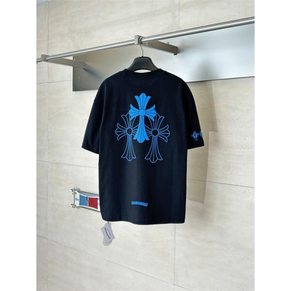 ディテール重視 CHROME HEARTS クロムハーツ コピー 半袖カットソー 胸ポケット サイドCHロゴ ゴシック仕様