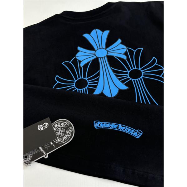 ディテール重視 CHROME HEARTS クロムハーツ コピー 半袖カットソー 胸ポケット サイドCHロゴ ゴシック仕様