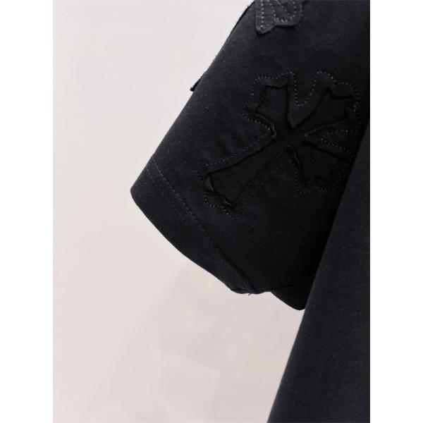 クラッシュディテール CHROME HEARTS クロムハーツ コピー クルーネックカットソー 袖アート 個性派ストリート