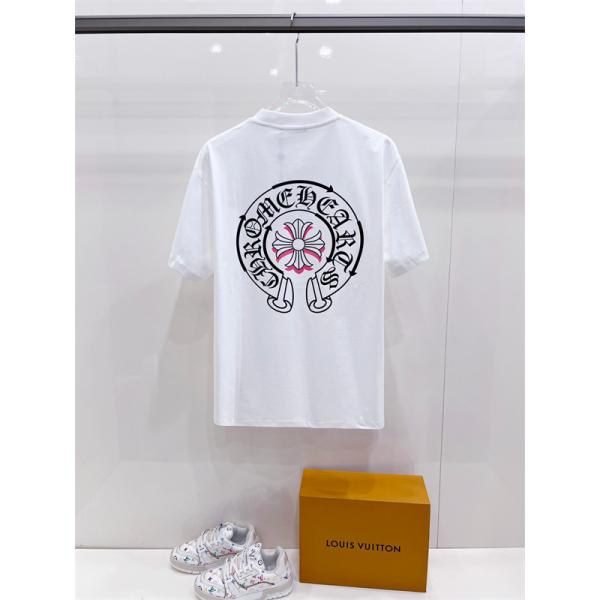 CHROME HEARTS クロムハーツ コピー メンズ カットソー ホースシューロゴ 配色クロス 2色バリエーション