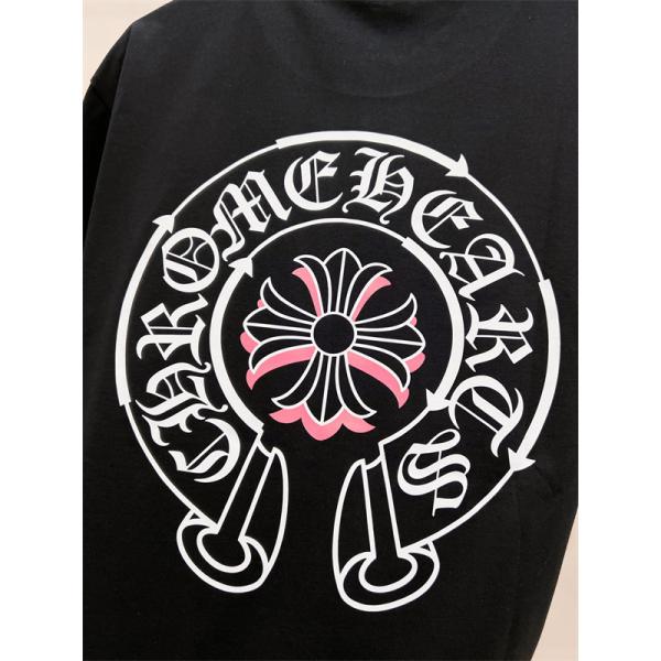 CHROME HEARTS クロムハーツ コピー メンズ カットソー ホースシューロゴ 配色クロス 2色バリエーション