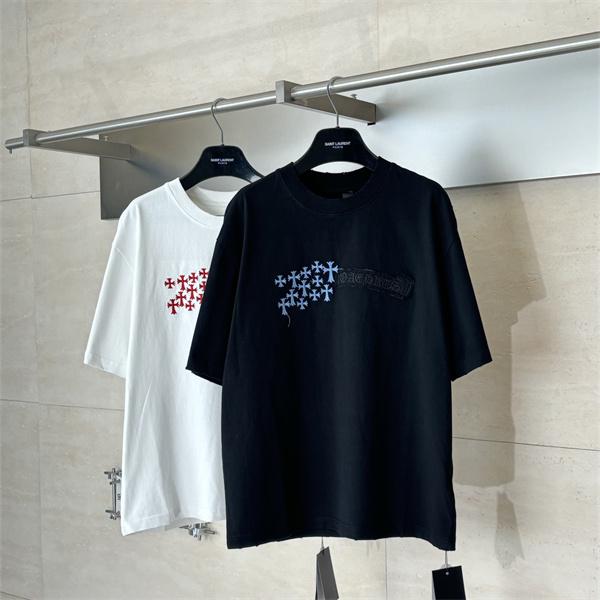 クロス連続柄 CHROME HEARTS クロムハーツ コピー クルーネックカットソー 配色グラフィック ストリート仕様