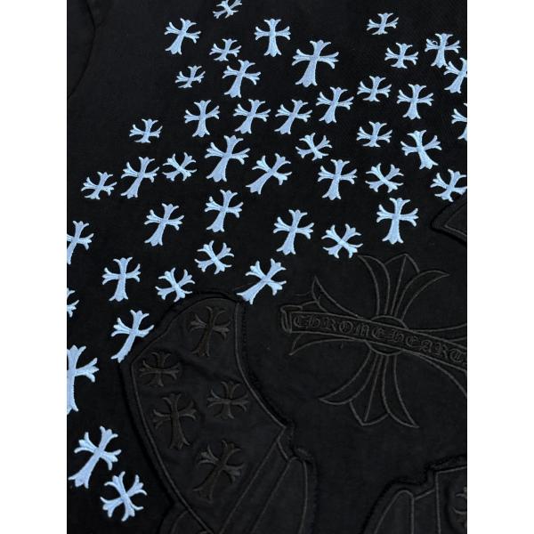 クロス連続柄 CHROME HEARTS クロムハーツ コピー クルーネックカットソー 配色グラフィック ストリート仕様