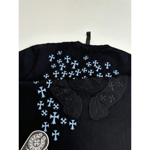 クロス連続柄 CHROME HEARTS クロムハーツ コピー クルーネックカットソー 配色グラフィック ストリート仕様