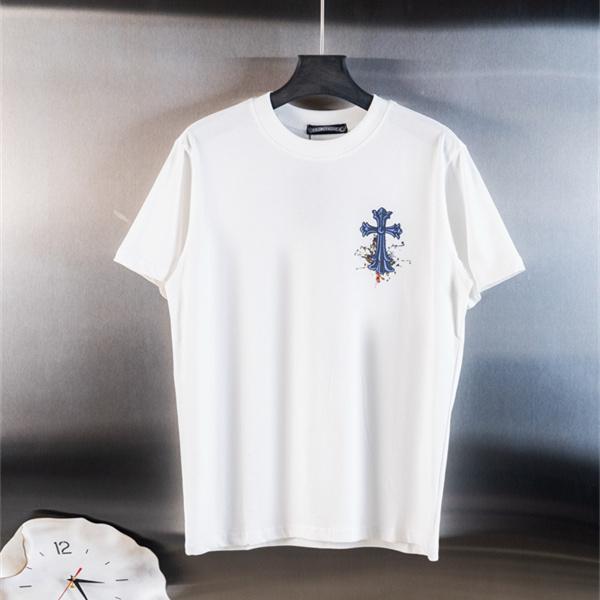 ペイント表現 CHROME HEARTS クロムハーツ コピー クルーネックTシャツ フロントクロス ビッグエンブレム