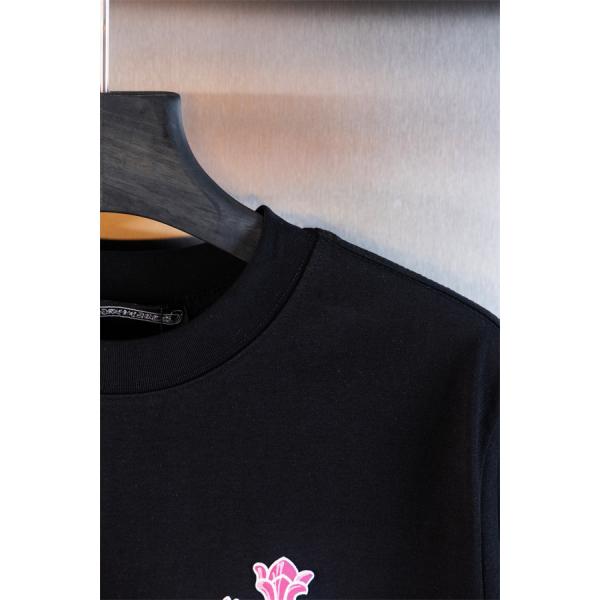 ペイント表現 CHROME HEARTS クロムハーツ コピー クルーネックTシャツ フロントクロス ビッグエンブレム