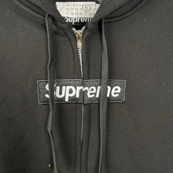 Supreme × MM6 Maison Margiela コピー 2026注目コラボ ペイントスプラッシュ BOXロゴ ジップアップパーカー オーバーサイズ