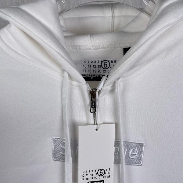 Supreme × MM6 Maison Margiela コピー 2026注目コラボ ペイントスプラッシュ BOXロゴ ジップアップパーカー オーバーサイズ