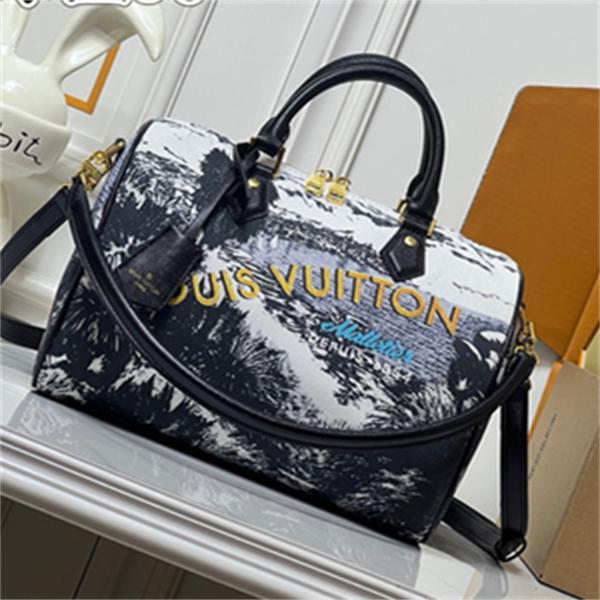 アート感際立つ LOUIS VUITTON ルイヴィトン コピー レディース ハンドバッグ ペイント調グラフィック ゴールド金具