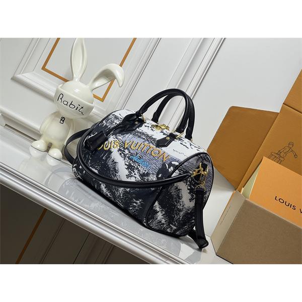 アート感際立つ LOUIS VUITTON ルイヴィトン コピー レディース ハンドバッグ ペイント調グラフィック ゴールド金具