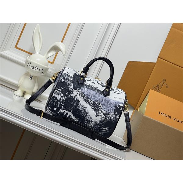 アート感際立つ LOUIS VUITTON ルイヴィトン コピー レディース ハンドバッグ ペイント調グラフィック ゴールド金具
