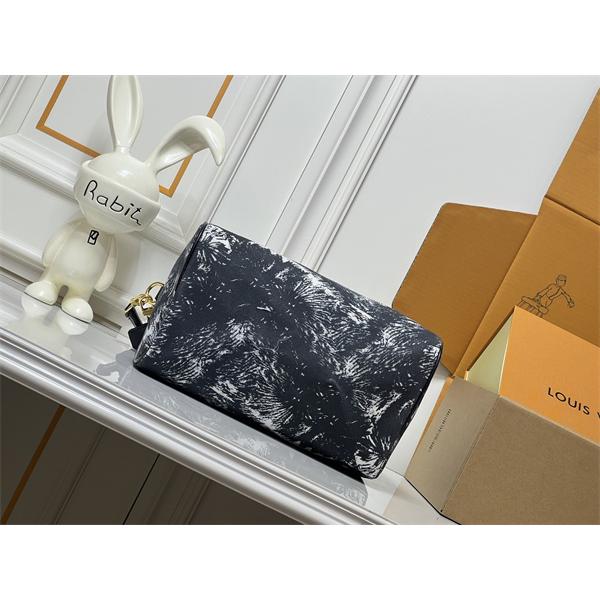 アート感際立つ LOUIS VUITTON ルイヴィトン コピー レディース ハンドバッグ ペイント調グラフィック ゴールド金具