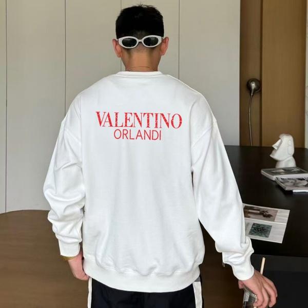 VALENTINO コピー 2026秋冬 VLTNグラフィック クルーネックスウェット 400gヘビーウェイト ゆったり男女兼用