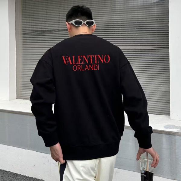 VALENTINO コピー 2026秋冬 VLTNグラフィック クルーネックスウェット 400gヘビーウェイト ゆったり男女兼用