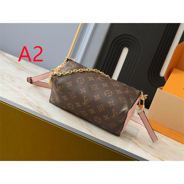 チェーン使いが映える LOUIS VUITTON ルイヴィトン コピー ショルダーバッグ 配色レザートリム ファスナー仕様