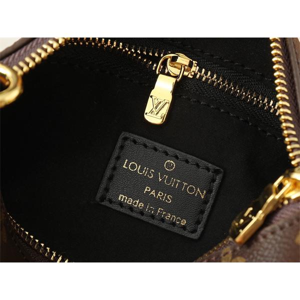 チェーン使いが映える LOUIS VUITTON ルイヴィトン コピー ショルダーバッグ 配色レザートリム ファスナー仕様