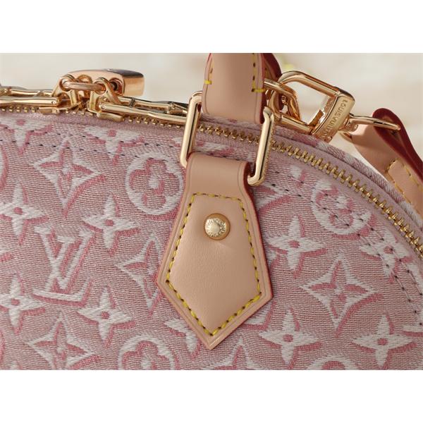 織り柄を楽しむ LOUIS VUITTON ルイヴィトン コピー ハンドバッグ ラウンドフォルム レザーボトム ダブルジップ