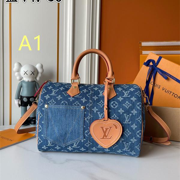 ヴィンテージデニム薫る LOUIS VUITTON ルイヴィトン コピー レディース 2WAYバッグ フロントポケット レザーハンドル