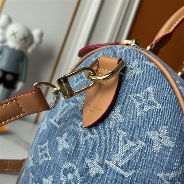 ヴィンテージデニム薫る LOUIS VUITTON ルイヴィトン コピー レディース 2WAYバッグ フロントポケット レザーハンドル