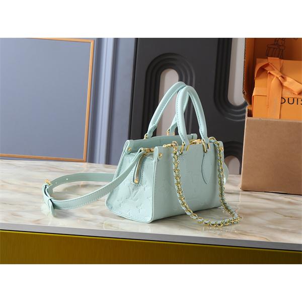 チェーンディテール際立つ LOUIS VUITTON ルイヴィトン コピー レディース ハンドバッグ レザー編み込み ゴールドアクセント