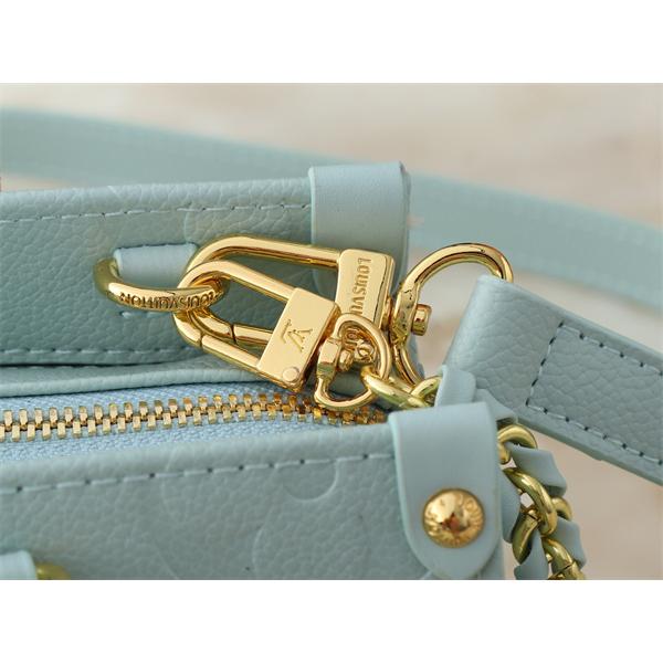 チェーンディテール際立つ LOUIS VUITTON ルイヴィトン コピー レディース ハンドバッグ レザー編み込み ゴールドアクセント