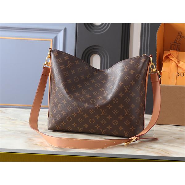 肩掛けしやすい LOUIS VUITTON ルイヴィトン コピー ワンショルダーバッグ 大容量ファスナー仕様 レザーストラップ