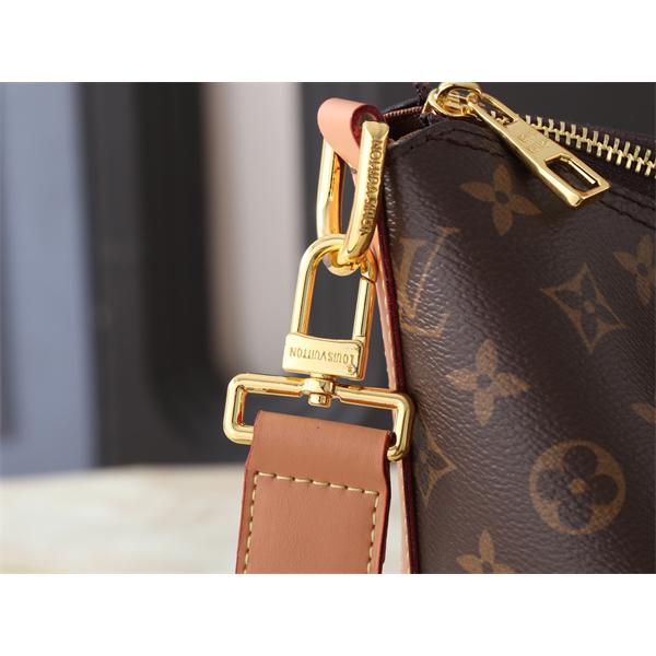 肩掛けしやすい LOUIS VUITTON ルイヴィトン コピー ワンショルダーバッグ 大容量ファスナー仕様 レザーストラップ