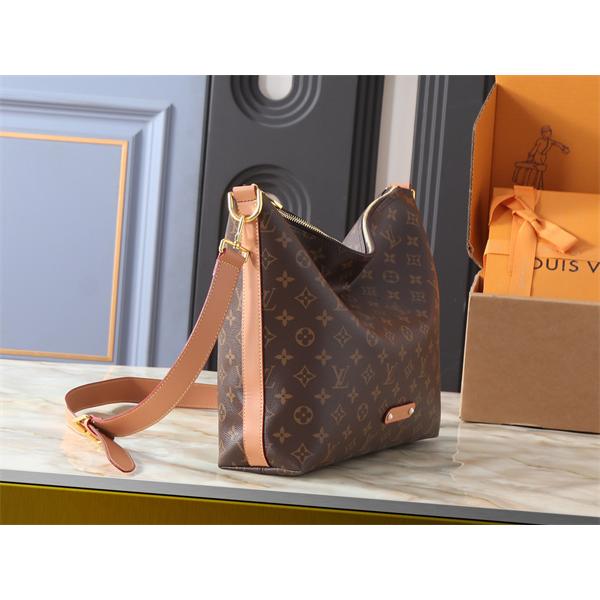 肩掛けしやすい LOUIS VUITTON ルイヴィトン コピー ワンショルダーバッグ 大容量ファスナー仕様 レザーストラップ