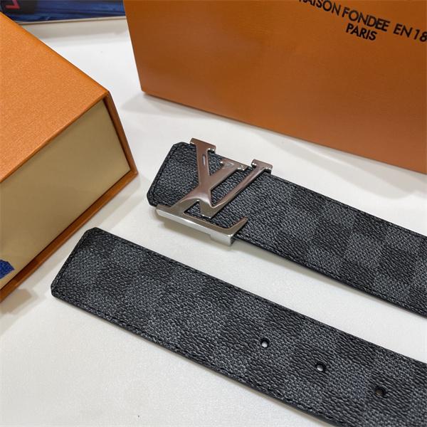 ダミエ柄が映える LOUIS VUITTON ルイヴィトン コピー メンズベルト ツートーンLV金具 クラシックモダン