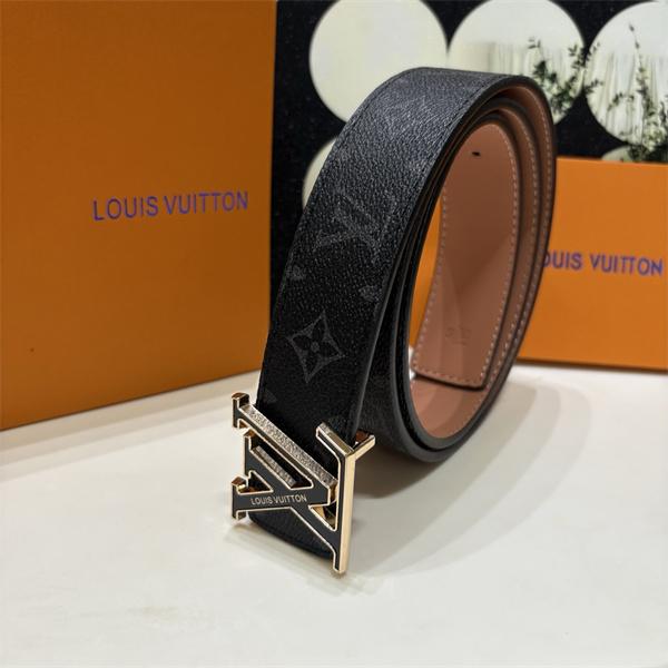 重厚バックル LOUIS VUITTON ルイヴィトン コピー モノグラムベルト ブラックトーン クラシック仕様