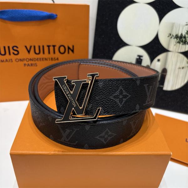 重厚バックル LOUIS VUITTON ルイヴィトン コピー モノグラムベルト ブラックトーン クラシック仕様