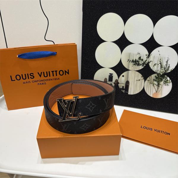 重厚バックル LOUIS VUITTON ルイヴィトン コピー モノグラムベルト ブラックトーン クラシック仕様