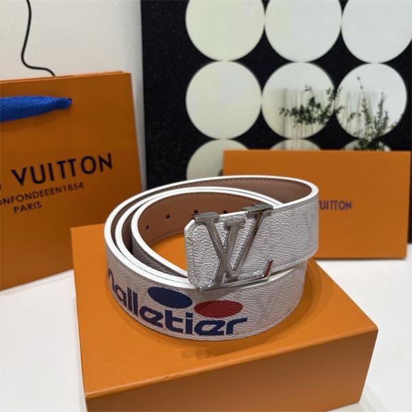 アートレタリング LOUIS VUITTON ルイヴィトン コピー ワイドベルト マルチモチーフ プリントアクセント