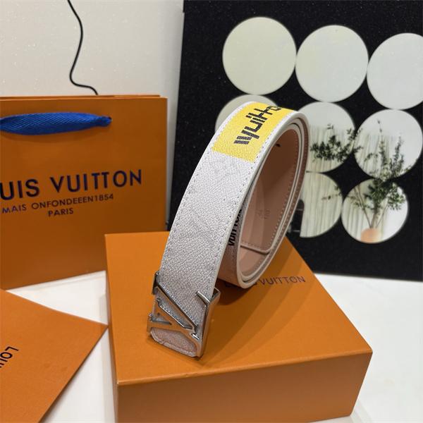 アートレタリング LOUIS VUITTON ルイヴィトン コピー ワイドベルト マルチモチーフ プリントアクセント