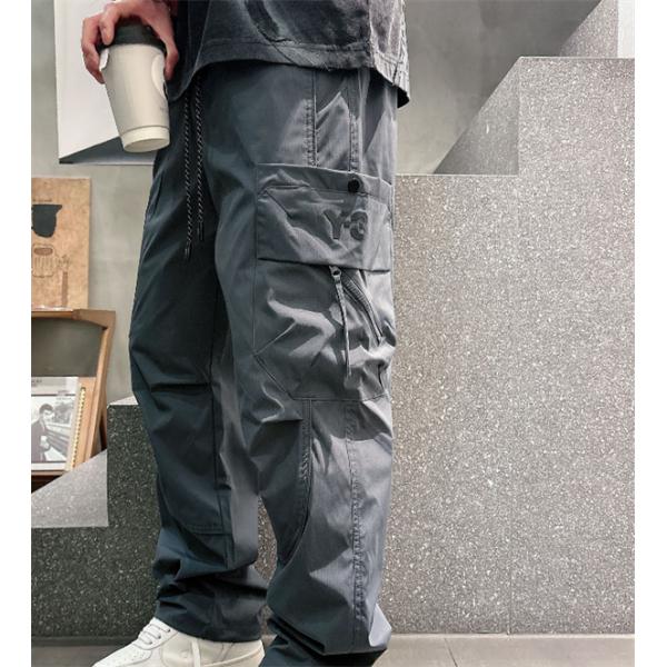 2026新作★Y-３ ワイ・スリーカーゴパンツコピーさらさら ハリ感 サイドポケット おしゃれ カジュアルパンツ