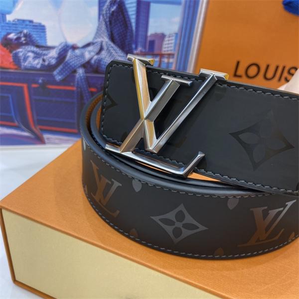 金銀アクセント LOUIS VUITTON ルイヴィトン コピー モノグラムベルト 立体LVシグネチャー モダンデザイン
