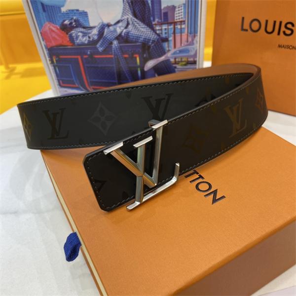 金銀アクセント LOUIS VUITTON ルイヴィトン コピー モノグラムベルト 立体LVシグネチャー モダンデザイン