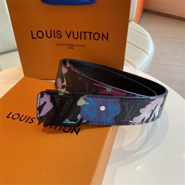 彩色モチーフが映える LOUIS VUITTON ルイヴィトン コピー ワイドベルト ペイントグラフィック ボタニカル意匠