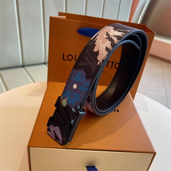 彩色モチーフが映える LOUIS VUITTON ルイヴィトン コピー ワイドベルト ペイントグラフィック ボタニカル意匠