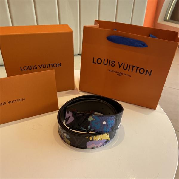 彩色モチーフが映える LOUIS VUITTON ルイヴィトン コピー ワイドベルト ペイントグラフィック ボタニカル意匠