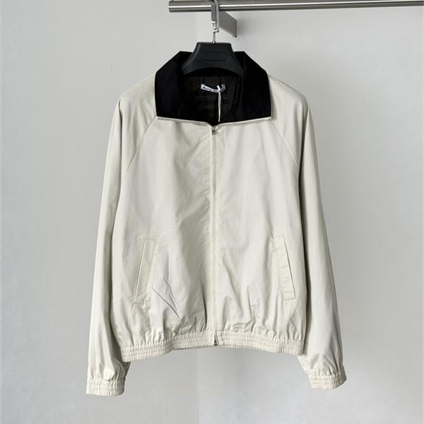 襟配色が映える Acne Studios アクネ ストゥディオズ コピー ジップジャケット ラグランスリーブ イージーヘム
